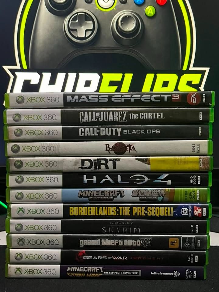 XBOX 360 BUNDLE FOR SALE - TAKE ALL FOR ₱3,000 (Category: Xbox) located in Quezon City. Submitted by chipflipsph (Listing ID 1456537894, Image 1). Description: XBOX 360 BUNDLE/INDIVIDUAL GAMES FOR SALE All games are original physical copies, tested & working. 💰 Prices are negotiable. 🔥 BUNDLE DEAL • Take all 7 games - ₱2,500 🌎 Regions: NTSC, PAL, and NTSC-J NTSC 🎮 Bayonetta - ₱700 🎮 Call of Duty: Black Ops - ₱400 🎮 DiRT - ₱300 🎮 Skyrim - ₱