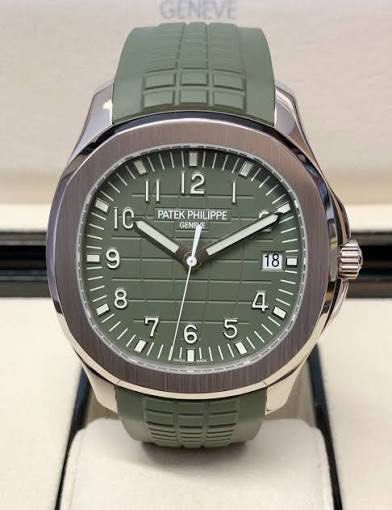 2020 Patek Philippe Aquanaut 5168G Green White Gold New Style Claps (Category: Watches) located in Singapore. Submitted by e8379 (Listing ID 1453282829, Image 1). Description: .