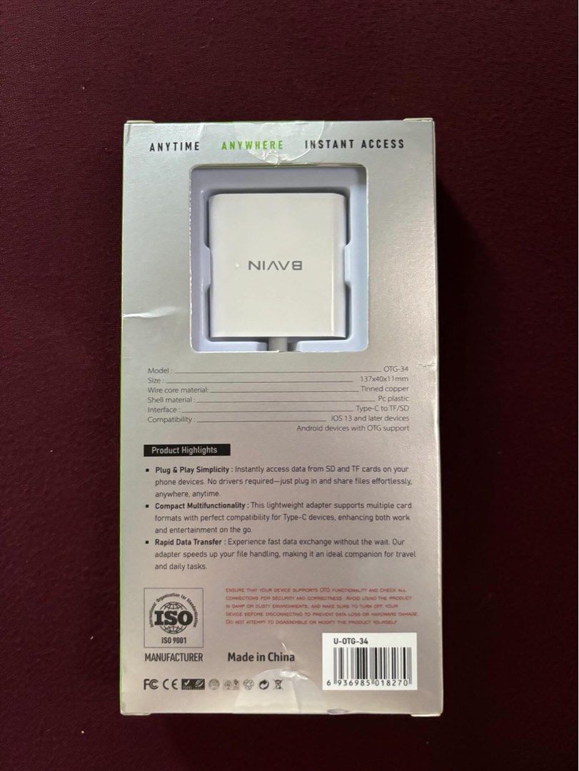 2in1 OTG Card Reader Adapter for TF Card/Memory Micro SD Card Support Data Transfer (Category: Cables & Adaptors) located in Manila. Submitted by tinn_15 (Listing ID 1453383967, Image 2). Description: Type C .