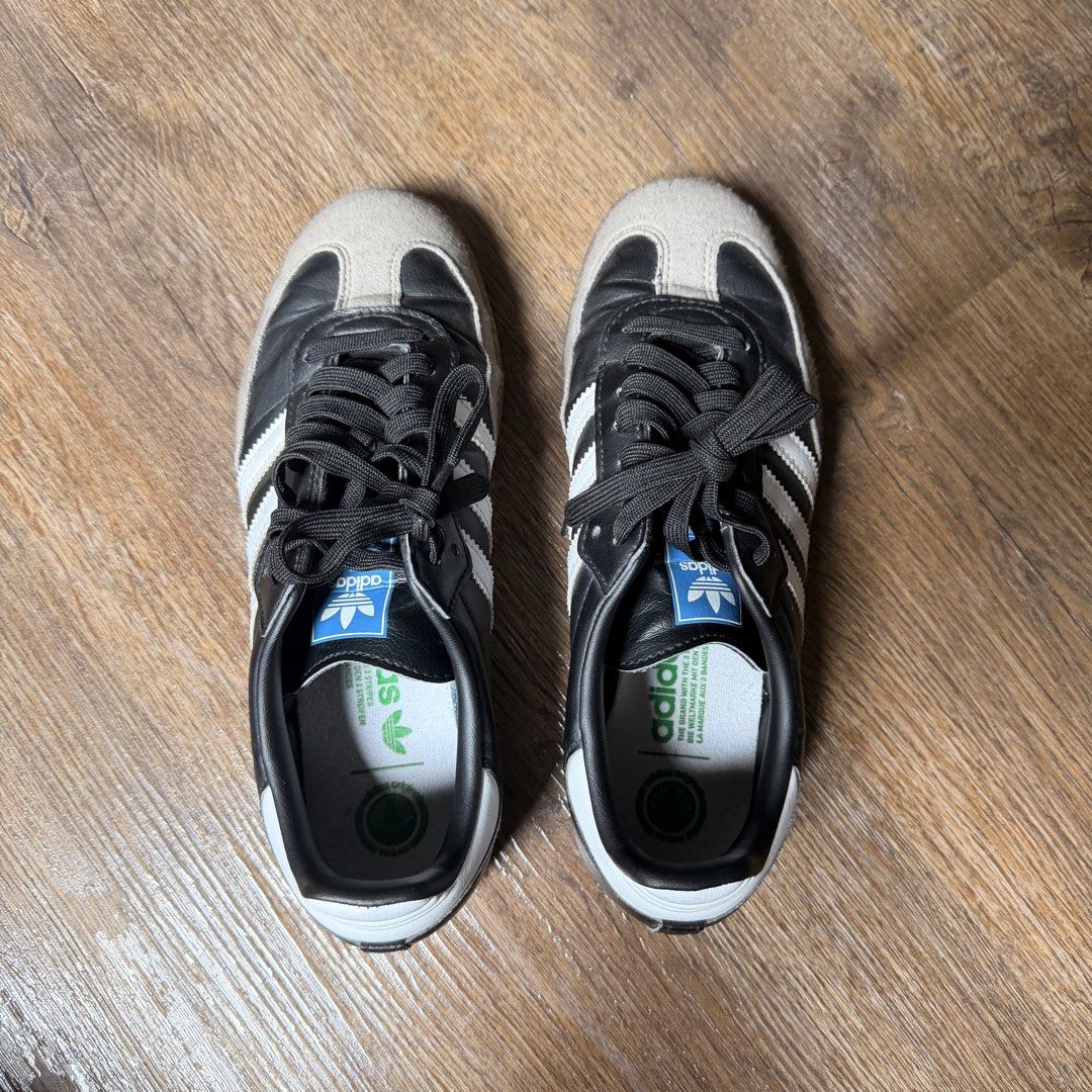 Adidas Samba Vegan Black Gum (Category: Sneakers) located in Antipolo. Submitted by clairescleanup (Listing ID 1453284516, Image 1). Description: Bought in Japan Size US 6, 240mm Price is negotiable Payment thru Gcash - SF will be shouldered by the buyer - can ship from Antipolo - RFS: decluttering.