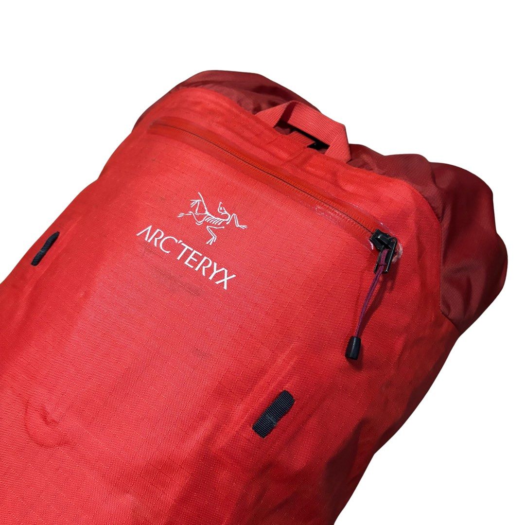 Arc'teryx Alpha FL 30 Backpack Red (Category: Backpacks) located in Muntinlupa City. Submitted by rtyfck (Listing ID 1453325031, Image 2). Description: Arc’teryx Alpha FL 30 Backpack Details : •Width : 15 •Length : 30 •Size : OS •Issue : sign of use , dirt , stain , cut waist buckle (check all pictures) (dm for more pictures) •Condition : Very Worn •₱5,480.
