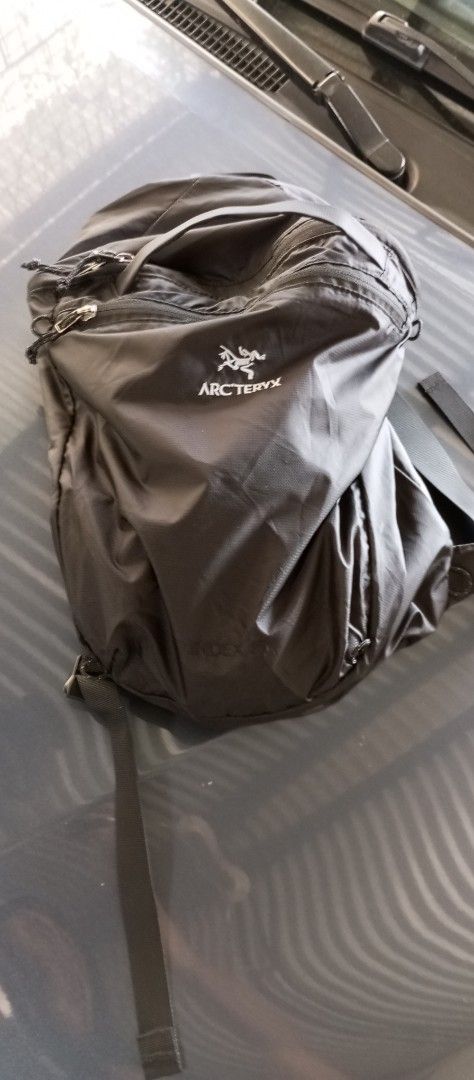 Arc'teryx Backpack (Category: Backpacks) located in Samal. Submitted by jeffreyong29373 (Listing ID 1453248179, Image 1). Description: - Lightweight and packable black Arc'teryx backpack - Main zippered compartment - Smaller front pocket - Adjustable straps - Ideal for day trips or travel - Easy to stash away when not in use.