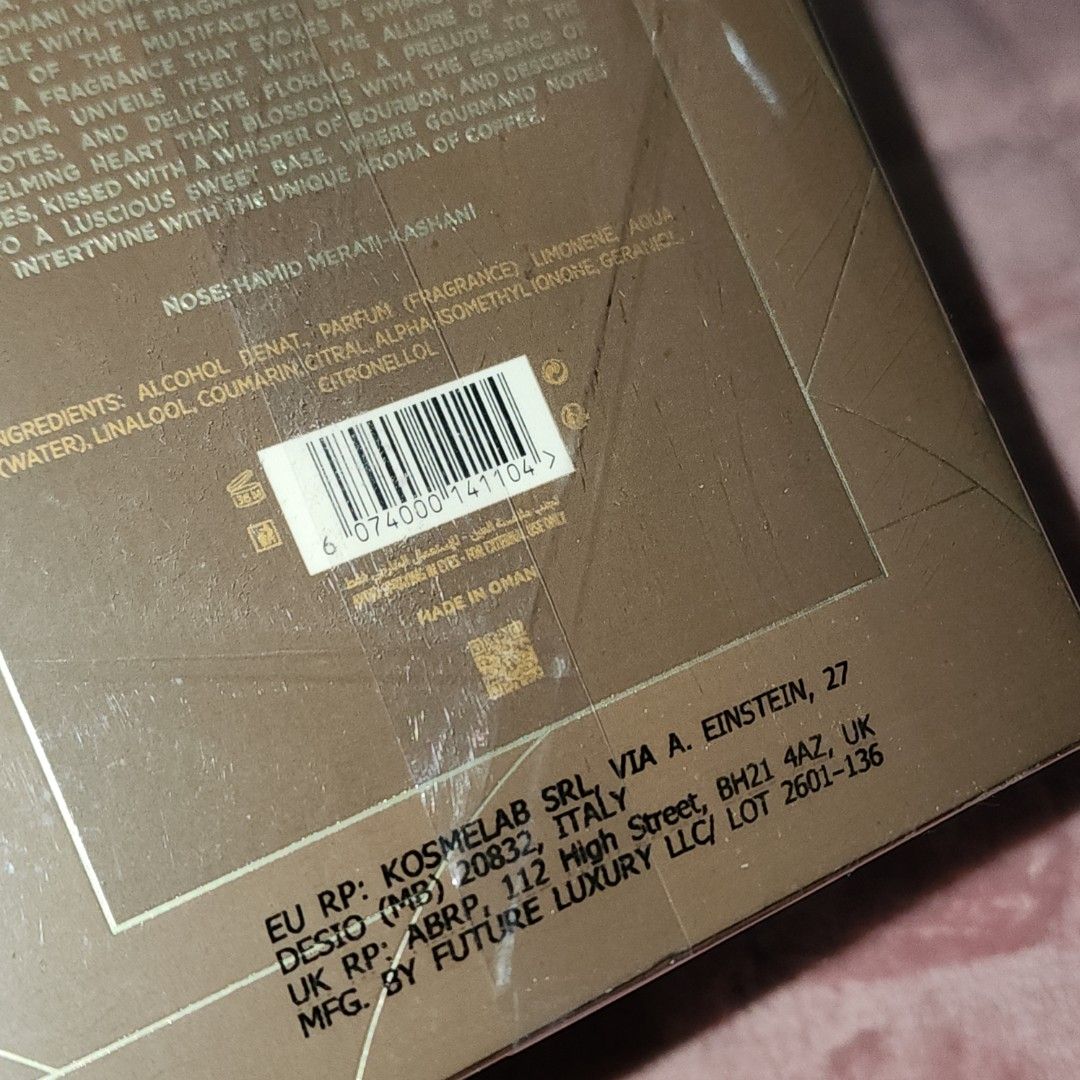 AUTHENTIC OMANLUXURY MARIYA 100ml (Category: Fragrance & Deodorants) located in Quezon City. Submitted by rjdeclutterings (Listing ID 1453417848, Image 2). Description: AUTHENTIC. PLS CHECK MY PAGE "AJASCENT PARFUMS 2"FOR VOUCHES. YOU CAN ALSO CHECK MY PROFILE FOR REVIEWS. I ONLY SELL AUTHENTIC ITEMS FROM TESTED AND TRUSTED SOURCES. 📍BATASAN QC.