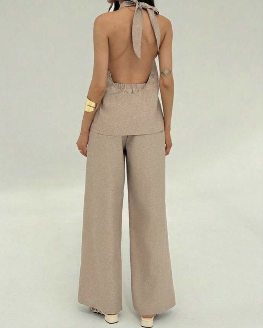 Beige Coordinates 2pcs/Set (Category: Sets or Coordinates) located in Quezon City. Submitted by rochelleliim (Listing ID 1453423807, Image 3). Description: Never worn, just tried on! Comes in a set! (top & elastic waist bottoms) Actual item is on the 4th slide :) Size: L RFS: I lost weight, too big on me hehe .