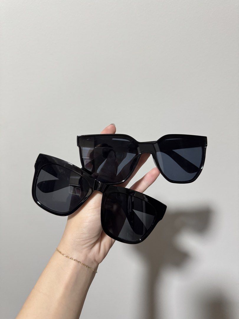 Black Shades Basic glasses (Category: Sunglasses & Eyewear) located in Singapore. Submitted by shopyourwants (Listing ID 1453257421, Image 3). Description: gentle monster vibes $4 for 1, get both for $6.