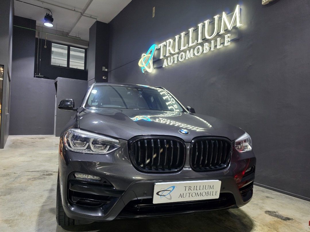 BMW X3 xDrive20i (A) (Category: Used Cars) located in Singapore. Submitted by trillium.auto (Listing ID 1453252778, Image 1). Description: 🚘 Vehicle Features BMW 2.0L turbo engine, torque at 300nm, 181bhp, 0-100 km/h in 8.3 seconds, 8 speed transmission. 🚘 Accessories 12.3 inch instrument display. 10.25 inch control display. Electronic seats. 3 zone climate control. Power tailgate. Apple CarPlay/Android Auto. 🚘 Description Solely PML maintaine