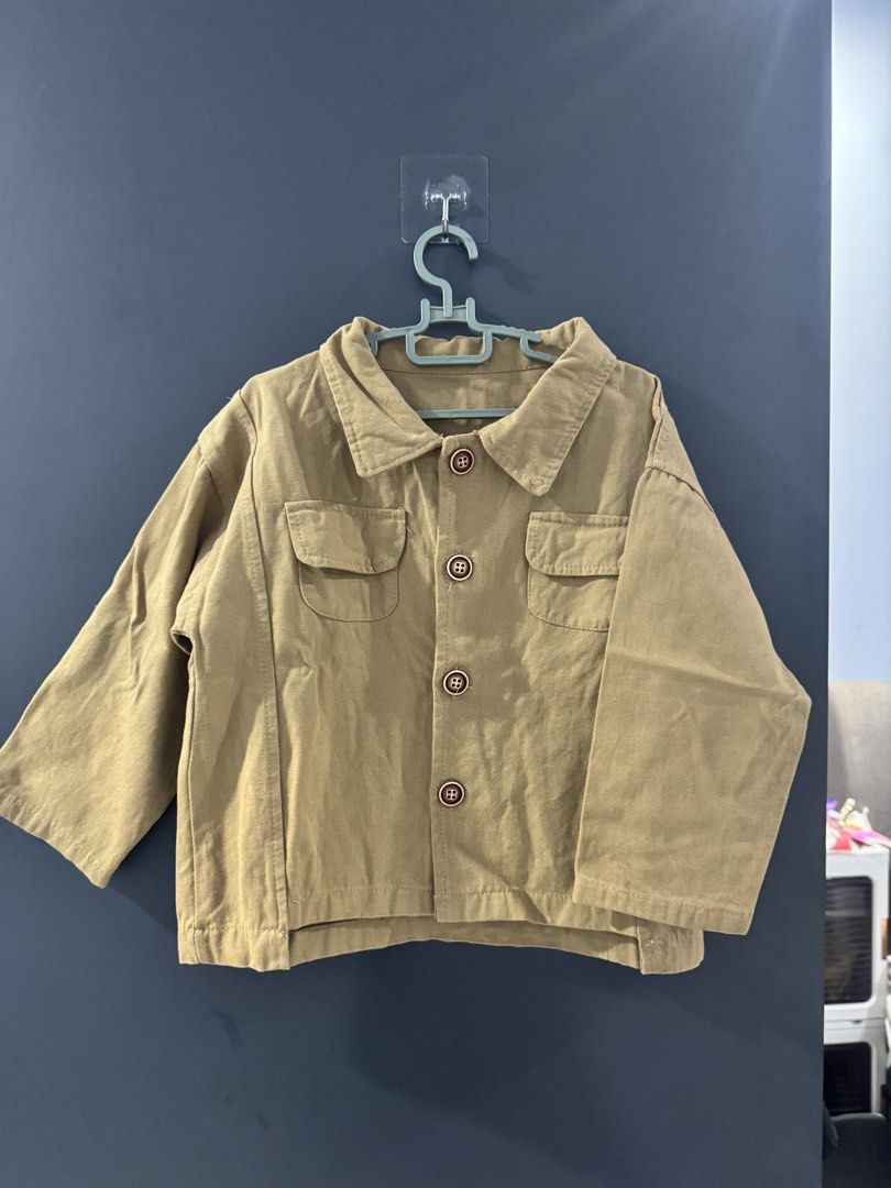 Brown jacket (Category: Babies & Kids Fashion) located in Singapore. Submitted by mayechanmeimei (Listing ID 1453414599, Image 3). Description: 100cm&120cm Both sold for $10.