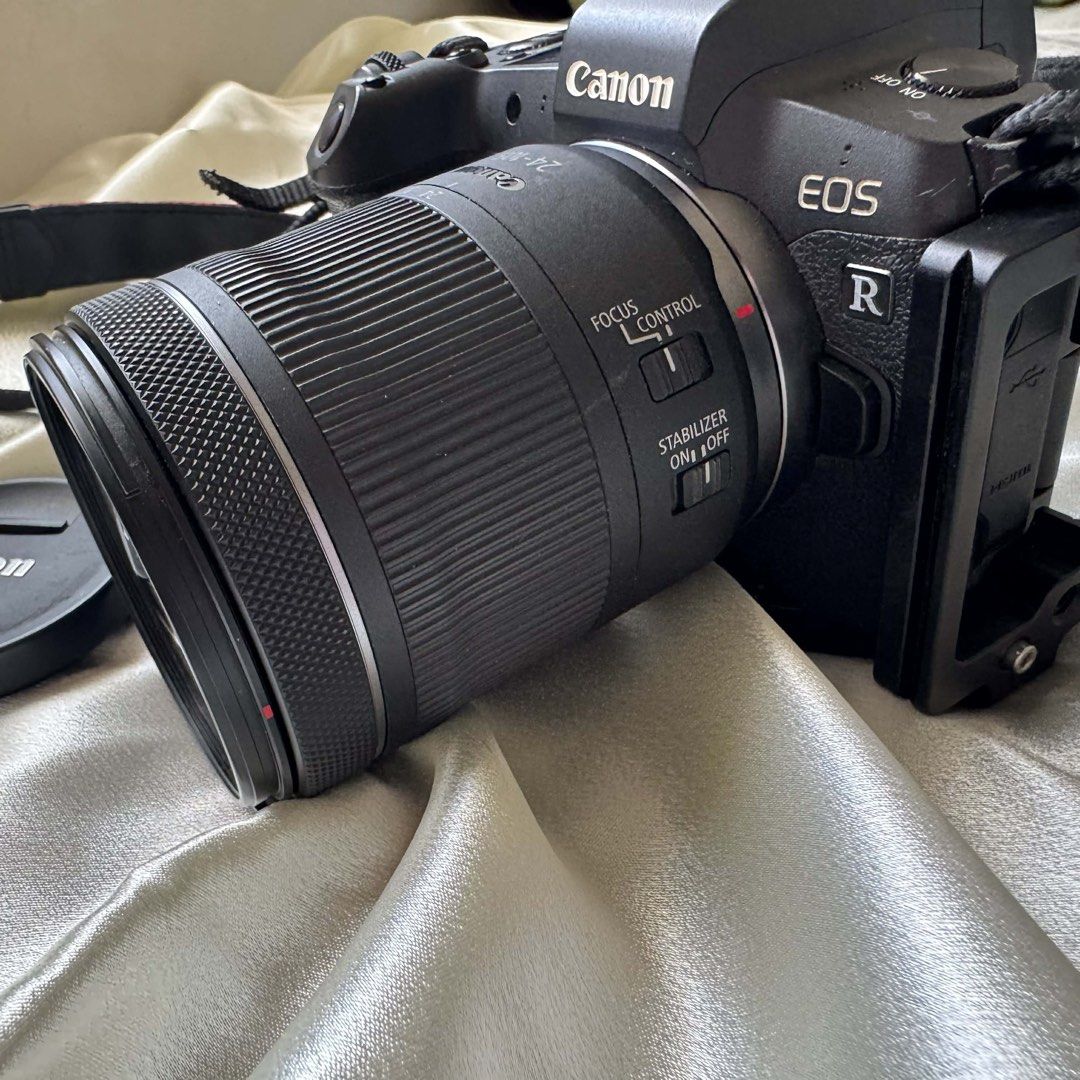 Canon EOS R Mirrorless Camera with RF 24-105mm Lens (Category: Cameras) located in General Mariano Alvarez. Submitted by thiirdy29 (Listing ID 1453355092, Image 2). Description: - Canon EOS R mirrorless camera body - RF 24-105mm f/4 L IS USM lens included - Additional Viltrox lens - Fully articulating (flip-out) screen - Original Canon strap - Lens caps included - Excellent for both photography and videography.