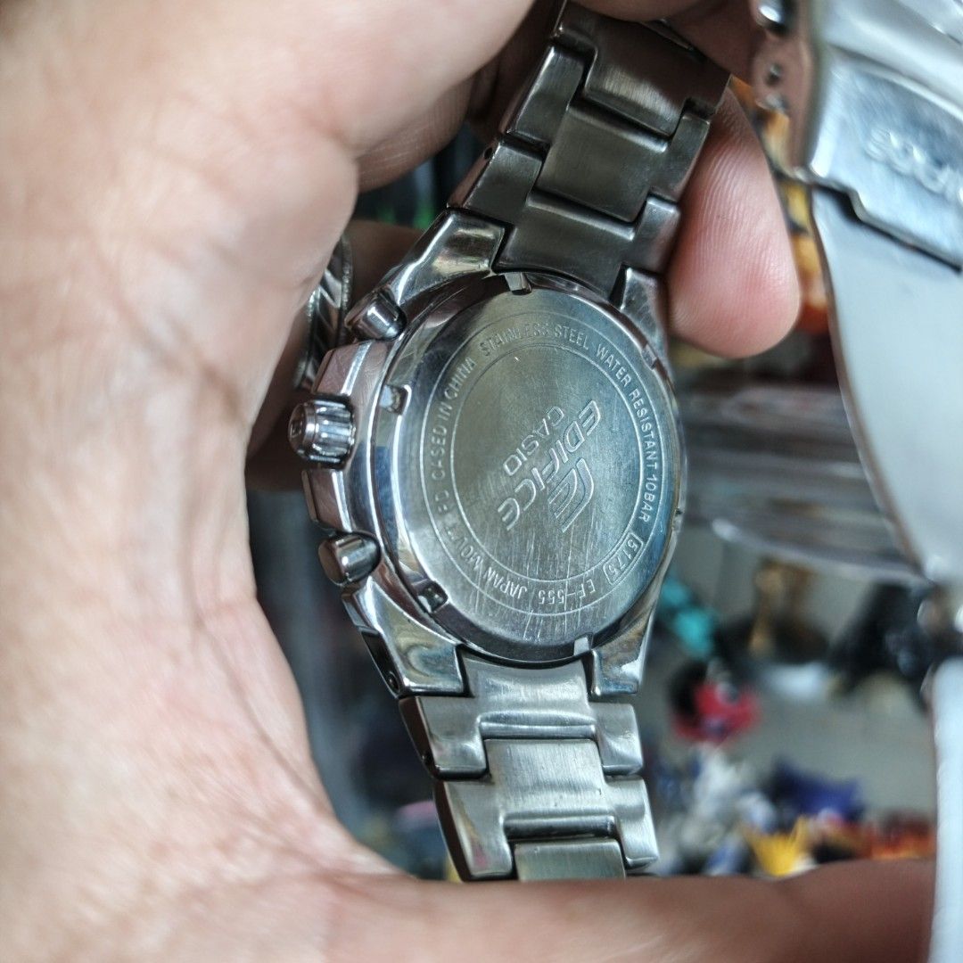Casio Edifice Chronograph Watch (Category: Men's Watches) located in Manila. Submitted by narju1234 (Listing ID 1453354799, Image 3). Description: - Authentic Silver Casio Edifice Watch - Functional Chronograph with Multiple Subdials - Durable Stainless Steel Band and Case - Water Resistant - In excellent working condition.
