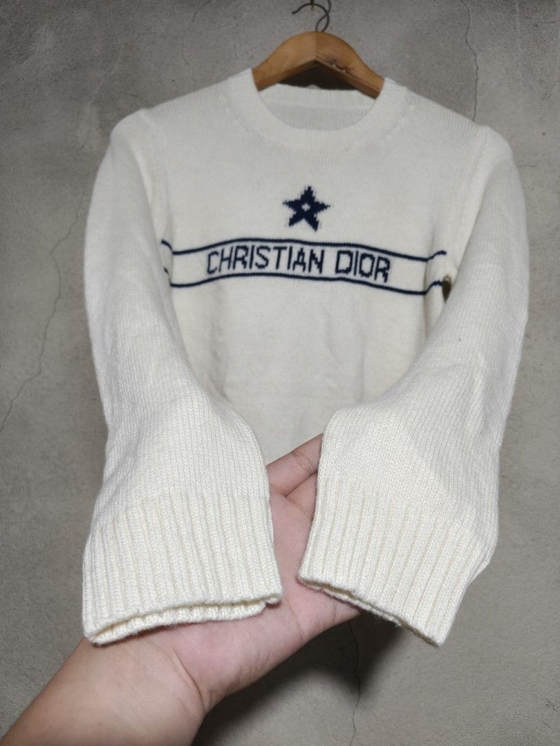 CHRISTIAN DIOR CASHMERE SWEATSHIRT (Category: Luxury Apparel) located in Tacloban City. Submitted by tactripp (Listing ID 1453413752, Image 3). Description: Fit Small Width - 16.5 inches Length - 19 inches excellent condition.