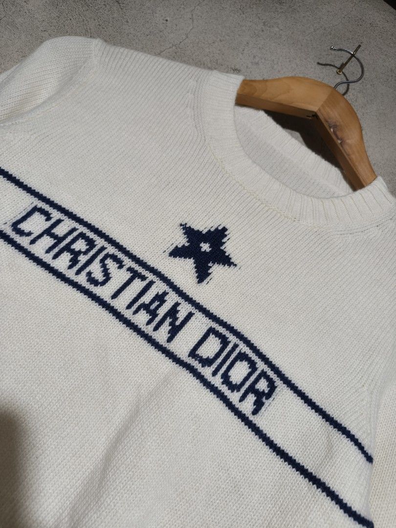CHRISTIAN DIOR CASHMERE SWEATSHIRT (Category: Luxury Apparel) located in Tacloban City. Submitted by tactripp (Listing ID 1453413752, Image 2). Description: Fit Small Width - 16.5 inches Length - 19 inches excellent condition.
