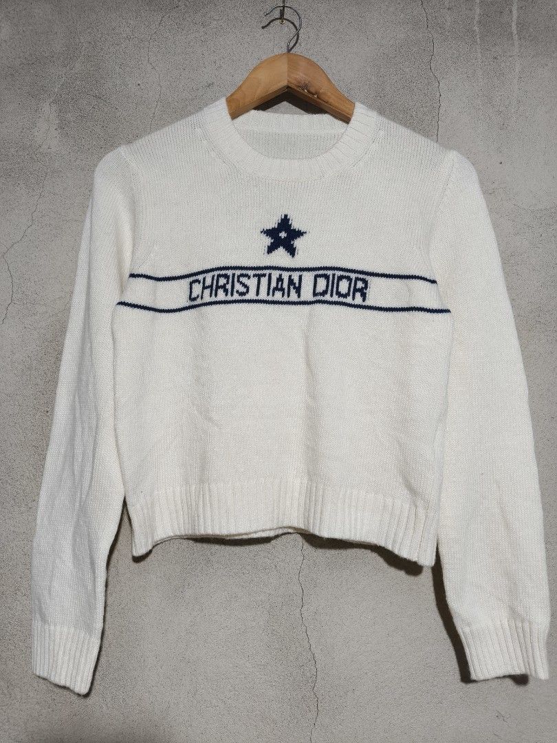 CHRISTIAN DIOR CASHMERE SWEATSHIRT (Category: Luxury Apparel) located in Tacloban City. Submitted by tactripp (Listing ID 1453413752, Image 1). Description: Fit Small Width - 16.5 inches Length - 19 inches excellent condition.