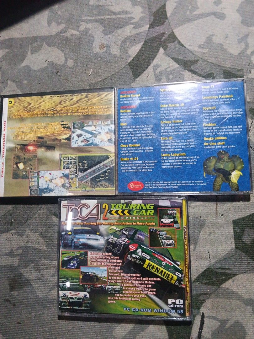 Command & Conquer, CD Zone, TOCA 2 PC Games Bundle (Category: Others) located in Sitiawan. Submitted by ariffm.190 (Listing ID 1453372357, Image 2). Description: pc game lama jual seadanya saja harga untuk semua no warenty ❗ terima kasih 🤝.