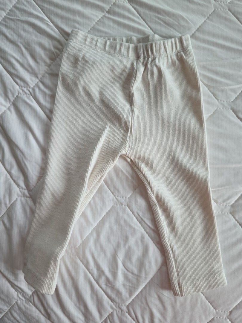 Cream Ribbed Baby Leggings (Category: Babies & Kids Fashion) located in Makati City. Submitted by kaisabb (Listing ID 1453277255, Image 1). Description: - Cream colored leggings with a soft, stretchy ribbed fabric. - Features a comfortable elastic waistband. - Versatile for layering or wearing solo. - Ideal for babies and toddlers..