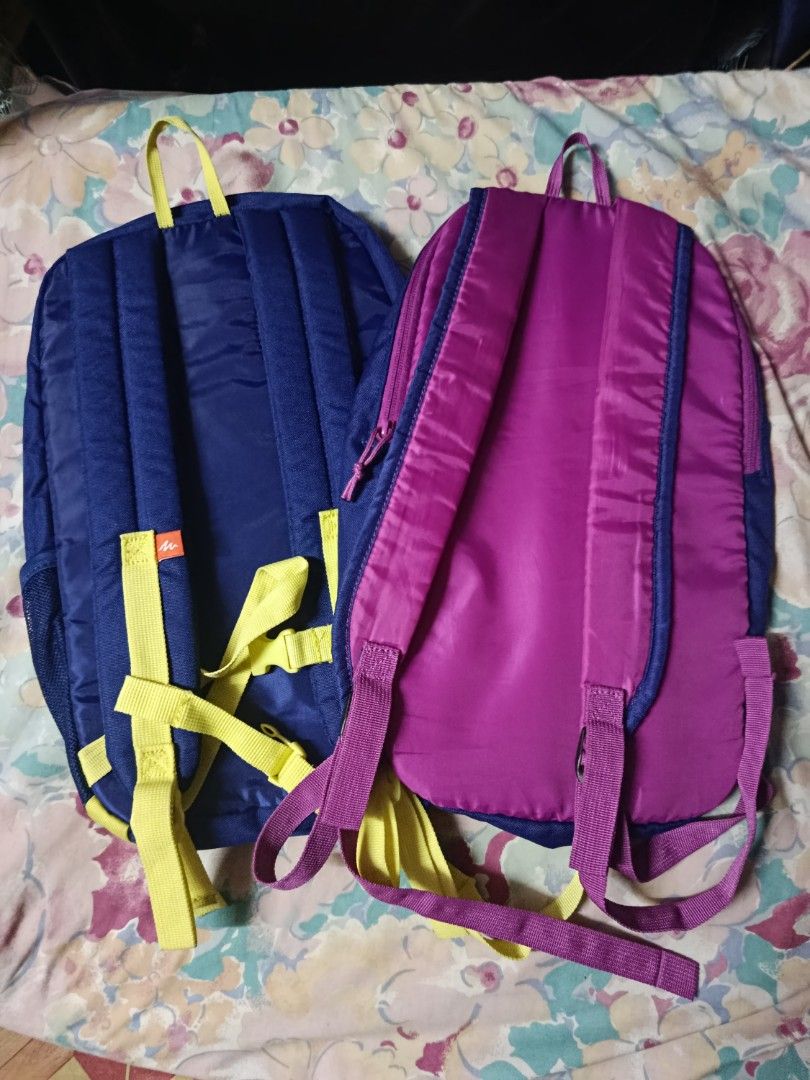 Decathlon Quechua Arpenaz Backpacks Bundle – Models 10 & 15 (Category: Backpacks) located in Manila. Submitted by karlvincen90209 (Listing ID 1453342581, Image 3). Description: Selling 2 Decathlon Quechua Arpenaz backpacks together: • Arpenaz 15 – Green/Blue/Yellow • Arpenaz 10 – Purple with orange zipper pull ✅ Pre‑loved, good condition ✅ Trusted Decathlon quality ✅ Perfect for kids, travel, or casual use 💳 Payment first (unless meet up) 📩 DM 