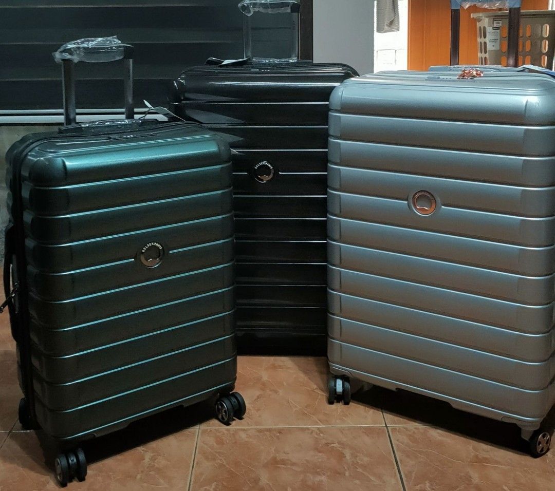 Delsey luggage Brand New.... (Category: Luggage) located in Manila. Submitted by vtravelite.18 (Listing ID 1453354043, Image 3). Description: delsey luggage light weight TSA lock anti theft 4 wheels 3 colors available green silver and black price small 6500 medium 7599 large 8499.
