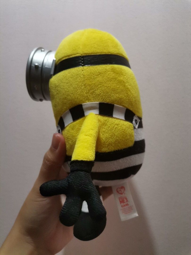 Despicable Me 3 Minion Carl Plush Toy (Category: Plushies & Soft Toys) located in Makati City. Submitted by kookybearsstuff (Listing ID 1453335164, Image 2). Description: - Despicable Me 3 Minion Carl plush toy - Features a black and white striped prisoner outfit - Soft and cuddly material - Ideal for Despicable Me fans - Great for display or playtime.