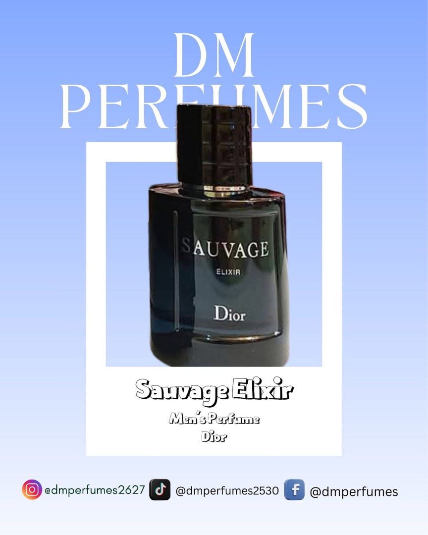 Dior Sauvage Elixir Men's Perfume (Category: Fragrance & Deodorants) located in Manila. Submitted by wisewind.45f8b1 (Listing ID 1453260556, Image 1). Description: - Dior Sauvage Elixir for men - Popular and versatile fragrance - Suitable for all occasions - Ideal as a personal scent or a gift MOP: Metrobank/BPI/GCash.