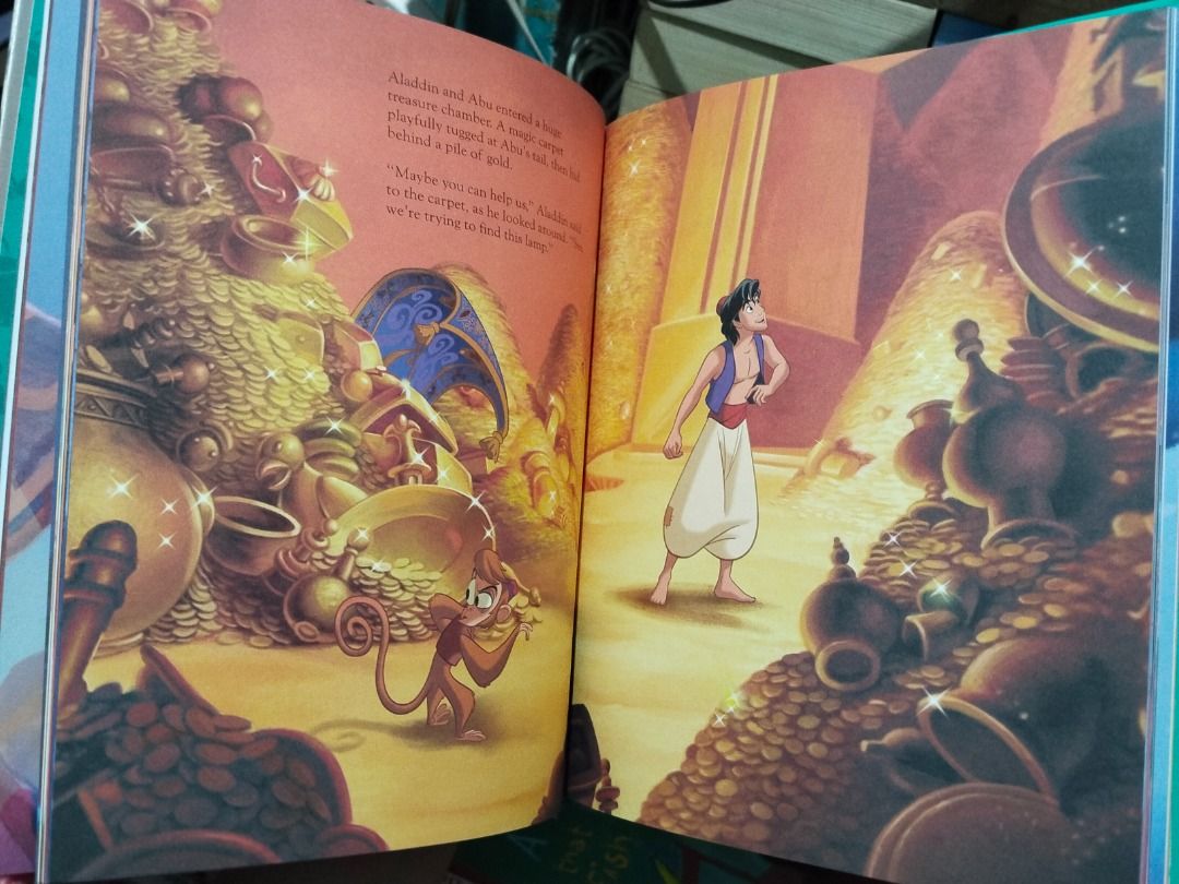 Disney Aladdin Platinum Collection (Category: Storybooks) located in Taguig. Submitted by jener.498 (Listing ID 1453282466, Image 3). Description: - Disney Aladdin Platinum Collection book - Features beautiful illustrations - Retells the classic Aladdin story - Ideal for Disney fans and collectors - A wonderful addition to any bookshelf.
