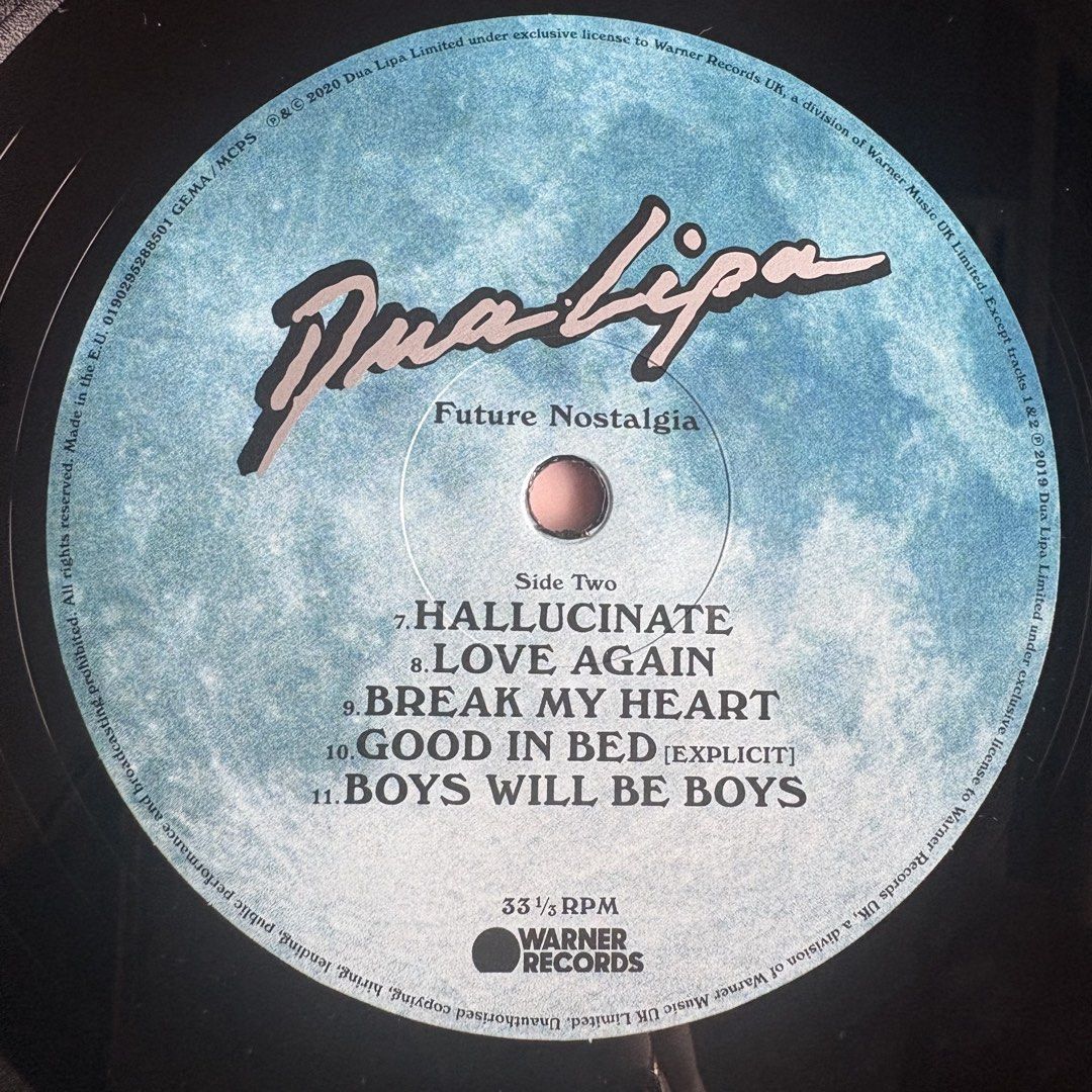 Dua Lipa Future Nostalgia Vinyl Record (Category: Vinyls) located in Las Pinas. Submitted by audsssss (Listing ID 1453328670, Image 2). Description: Dua Lipa Future Nostalgia Vinyl Record. Includes all hit songs. Perfect for collectors. Selling to clear space. Cover: Near Mint Record: Near Mint Comes with free outer and inner sleeves .