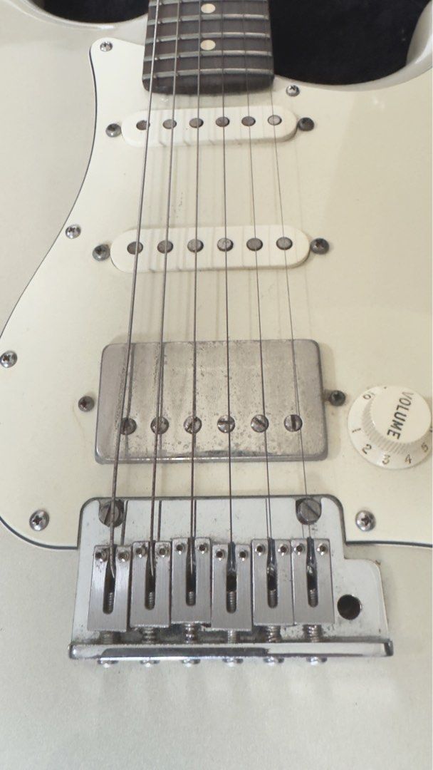 Fender Stratocaster Electric Guitar (Category: Musical Instruments) located in Balanga. Submitted by bluesero (Listing ID 1453291576, Image 2). Description: - American Standard Fender Stratocaster electric guitar - Stunning inca silver finish - Comes with a hard case - Includes the original Fender tremolo arm - includes OG backplate & papers - Brand new set of strings included - Serial number: US10107 (3 digits hidden for security) - Ideal for gu