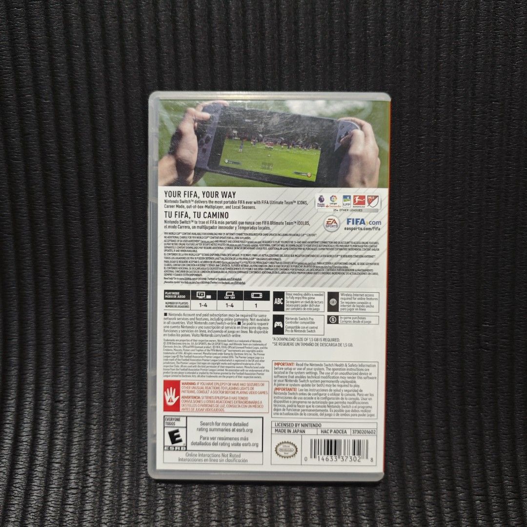 Fifa 18 World Cup Switch Game (Rare) (Category: Nintendo) located in Quezon City. Submitted by shopme_gadget30 (Listing ID 1453412510, Image 2). Description: kindly read the details first for sale fixed price mint Condition tested and working With case and key card Game compatible to Nintendo switch 1/2 usa region rare Shoopppppeee —,✅ can check out pm for the linnnkkk (If shoopppee check out, price is higher because of shooppppeee deduction qc a