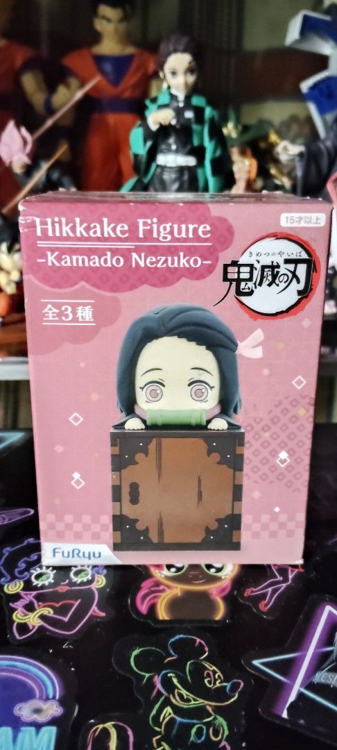 FuRyu Hikkake Nezuko Kamado Figure (Category: Figurines & Statues) located in San Jose. Submitted by jewels_toyshop (Listing ID 1453373253, Image 1). Description: - Authentic FuRyu Hikkake Nezuko Kamado figure - From the popular Demon Slayer series - Part of a collectible set of 3 figures - Features Nezuko peeking out of her iconic wooden box - Box is in good, presentable condition - Ideal gift or addition for any Demon Slayer enthusiast.