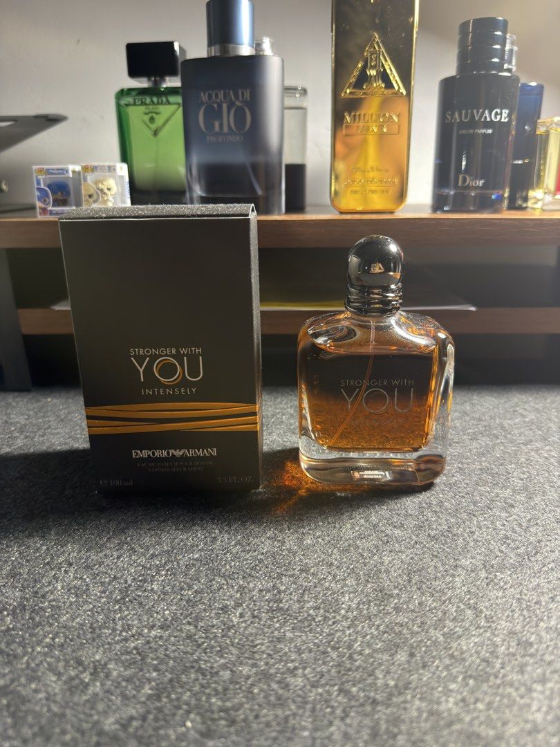 Giorgio Armani Stronger With You Intensely (Category: Fragrance & Deodorants) located in Lipa City. Submitted by cornball28000 (Listing ID 1453240887, Image 1). Description: - Giorgio Armani Stronger With You Intensely Eau de Parfum - 100ml bottle - See JL sa picture - With box - Vanilla Scent.