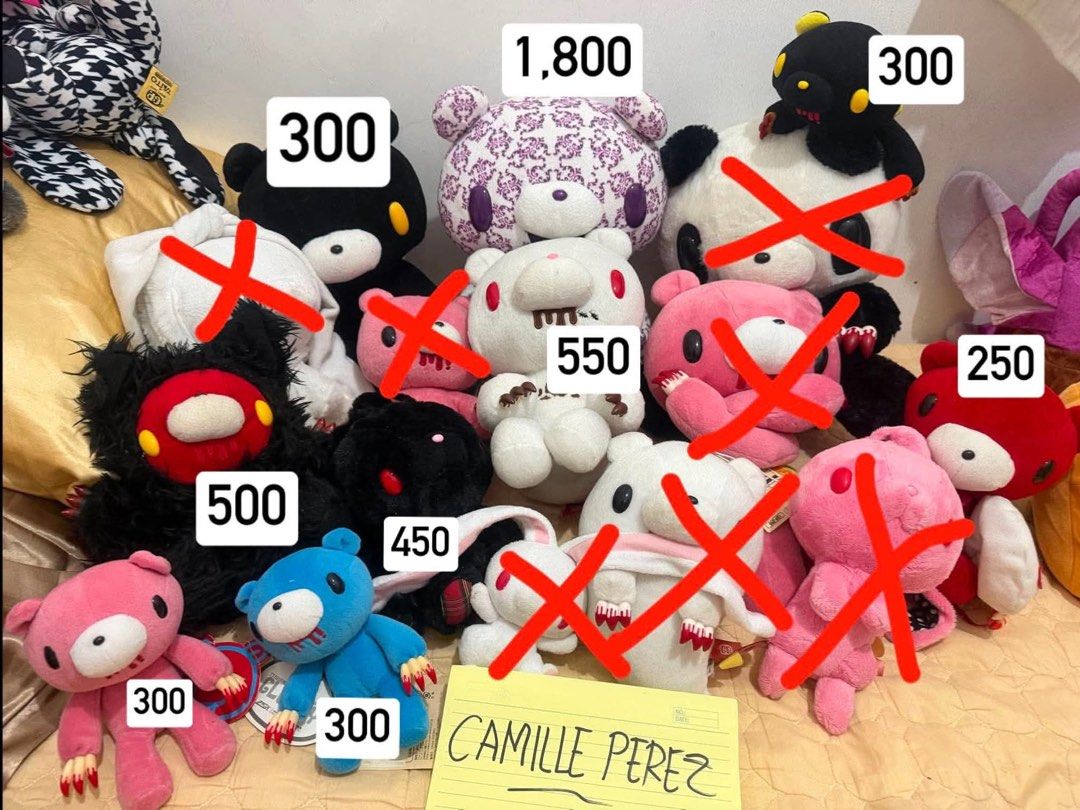 Gloomy Bear Plush Toys Collection (Category: Plushies & Soft Toys) located in Cavite. Submitted by rzlcml (Listing ID 1453336298, Image 1). Description: AVAILABLE Textile Purple gloomy Gloomy hand Blue gloomy classic small Anything not mentioned above is already SOLD.