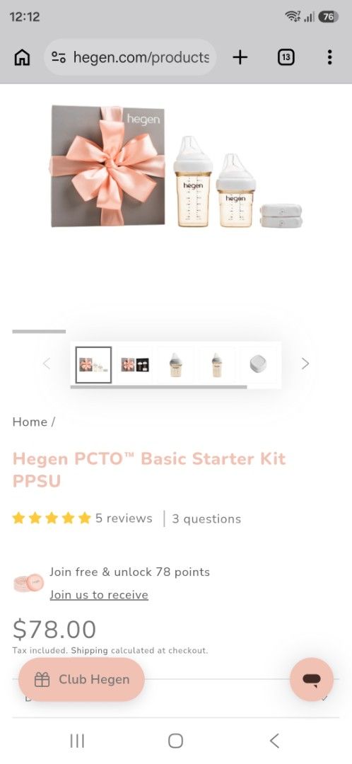 Hegen Basic Starter Kit (Category: Breastfeeding & Bottle Feeding) located in Singapore. Submitted by paranoid (Listing ID 1453265228, Image 3). Description: Brand new unopened Hegen PCTO™ Basic Starter Kit PPSU. Retail price $78. Self collect at Sengkang 544593 or meet up at Sengkang MRT or Rochor MRT or top up $4 for trackable mail..