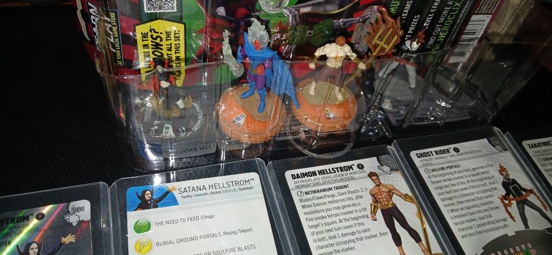 Heroclix Set Ghost Rider Zarathos Daimon Helstrom Satana Helstrom (Category: Action & Battle Toys) located in Paranaque City. Submitted by cheapsales (Listing ID 1453338913, Image 2). Description: Items in Paranaque Can ship via Gogo or Lalamove.