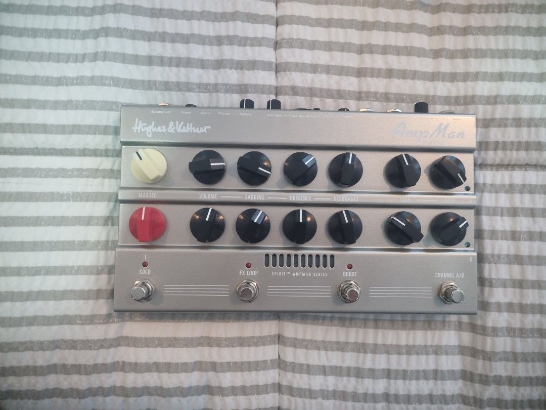 Hughes & Kettner AmpMan Classic 2-Channel Amp Simulator (Category: Musical Instruments) located in Muntinlupa City. Submitted by dilim (Listing ID 1453306389, Image 1). Description: - Hughes & Kettner AmpMan Classic - All-analog 2-channel amp tone generator - Bionic Spirit Tone Generator - Unique Sagging Control - Intuitive Tone Control - Solo Control - Channel-tailored Boost - Headphones Out - Aux In - Serial FX Loop - Noise Gate - Up to 50 Watt