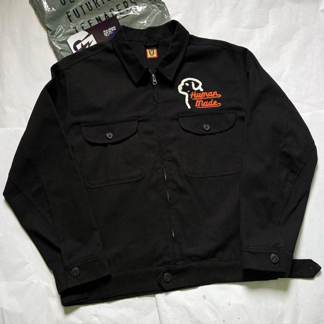 Human Made Work Jacket (Category: Coats, Jackets and Outerwear) located in Manila. Submitted by godspeedmnl (Listing ID 1453258588, Image 2). Description: Human Made Work Jacket 3,889PHP / Sizes: S, M, L, XL Colorway: Denim Black Package Included: • Human Made Work Jacket x 1 • Paper Bag • Godspeed Mnl logo & streetwear stickers. • Chance to be added to our GVIP list for exclusive discounts and early access. - • We do meet ups: SM NORTH, WALTERMA
