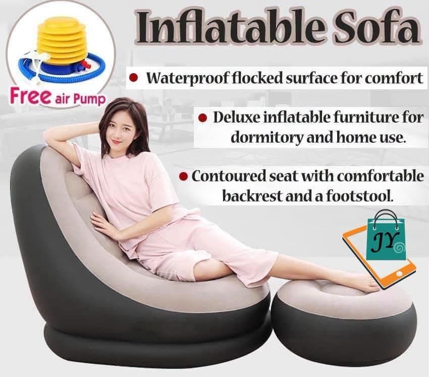 INFLATABLE SOFA (Category: Office Furniture & Fixtures) located in Manila. Submitted by imeldacsantiago (Listing ID 1453260550, Image 1). Description: INFLATABLE SOFA CODE JUYA08022026 PRICE 650 CUT OFF OF ORDERS 11AM (SAME DAY DELIVERY WITHIN MANILA AREA) VIA GRAB, LALAMOVE MOP: COD (MANILA AREA, CAVITE,BULACAN NEXT DAY DELIVERY) GCASH (MANILA, CAVITE, BULACAN AREA, SAME DAY DELIVERY) BDO REMITTANCE CENTERS PLS PM US FOR ORDERS AND INQUIRIES.TIA