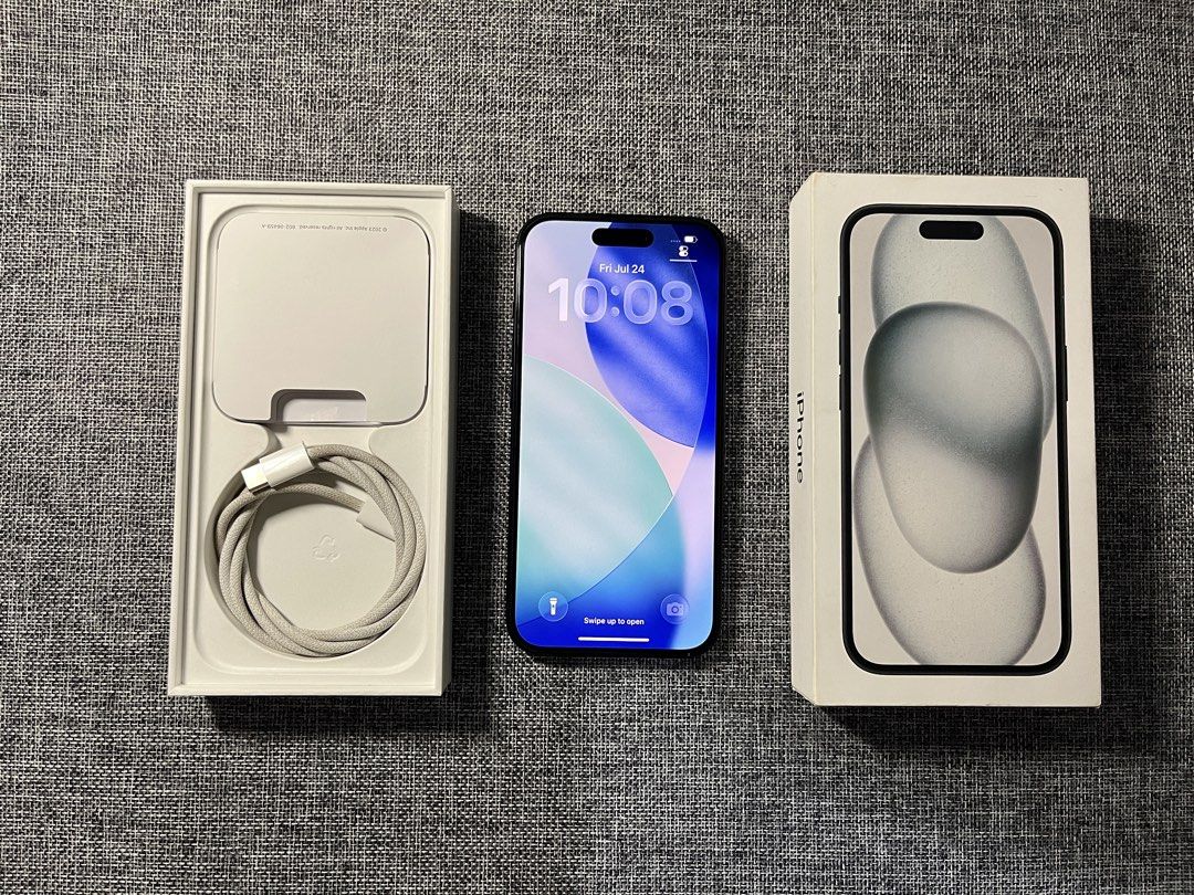 iPhone 15 128 (Category: iPhone 15 Series) located in Abucay. Submitted by grand_cris09 (Listing ID 1453365338, Image 2). Description: SALE iPhone 15 128 -Brandnew Condition -July 18 2026 (Purchase Date) -July 17 2027 (Underwarranty) -2Years Warranty extended -8 Cycle Count ₱30,000 Slight nego sa sure buyer MEYCAUAYAN BULACAN .
