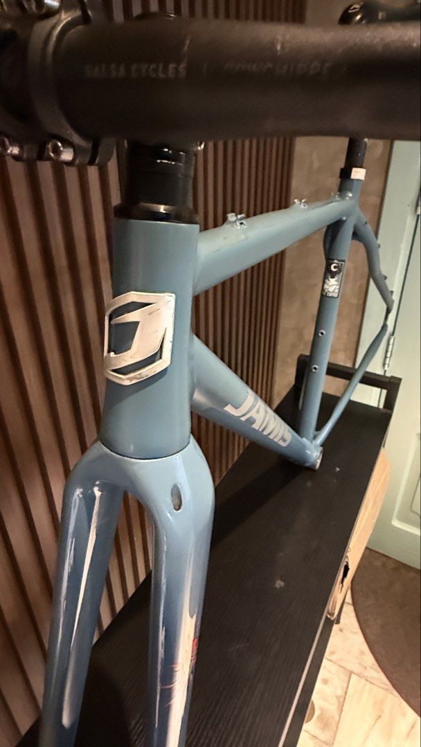 Jamis Alloy Frameset Gravel (Category: Bicycles) located in Manila. Submitted by unclegravel (Listing ID 1453353062, Image 3). Description: - Jamis Renegade A1 Gravel Frameset - Medium size - Light blue color - Includes handlebars, stem, and WTB saddle - Ready for your custom build - Ideal for a project bike or unique ride - Feel free to ask questions - Price is negotiable .
