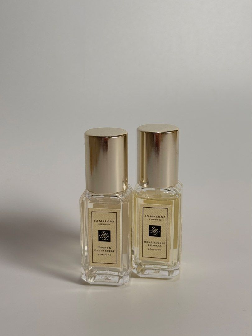 Jo Malone - Peony & Blush Suede, Honeysuckle & Davana (Category: Fragrance & Deodorants) located in Manila. Submitted by celineeees (Listing ID 1453401715, Image 2). Description: PRICE IS FOR EACH Jo Malone London travel-sized colognes scents available: Peony & Blush Suede Honeysuckle & Davana Scarlet Poppy English pear & freesia lalamove/grab/j&t valenzuela/qc/pasig/makati all depends on sched.
