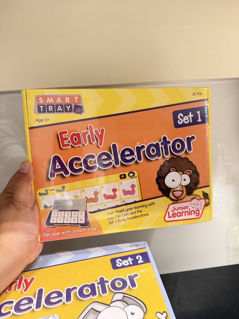 Junior Learning Bundle (Category: Educational & Learning Toys) located in Singapore. Submitted by mamidino (Listing ID 1453379366, Image 3). Description: Smart Tray Early Accelerator Set 1 Early Accelerator Set 2 Spelling Accelerator Set 1 Spelling Accelerator Set 2 Reading Accelerator Set 1 Reading Accelerator Set 2 take all for $130 Free delivery.