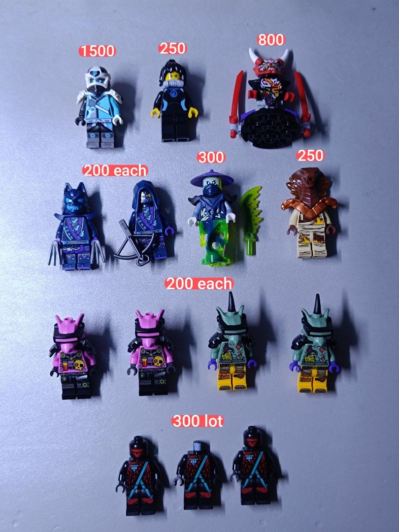 Lego Ninjago Minifigures (Category: Lego & Building Sets) located in Makati City. Submitted by bhamog21 (Listing ID 1453353341, Image 1). Description: Condition: Like New MOP: GCash, Cash if meetup MOD: Lalamove, Grab, J&T, LBC, BTC Event Meetup Location: Makati .
