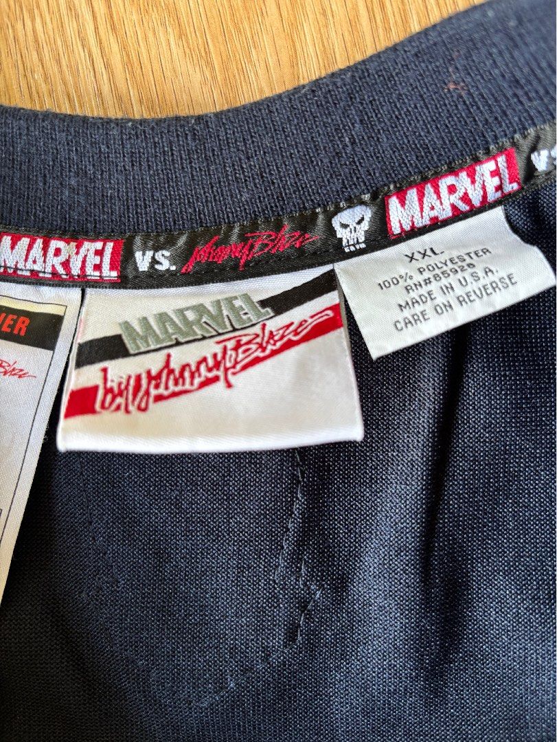 Marvel punisher collectible jersey (Category: Tshirts & Polo Shirts ) located in Davao. Submitted by hippiehappy420 (Listing ID 1453251483, Image 3). Description: Marvel punisher jersey Xxl Very good condition Washed and sanitized ship nationwide Negotiable price Visit my listings for more affordable clothings! Shirt Pants Shorts Caps Bags Jogger Blouse Jeans Hoodies Accessories Etc..