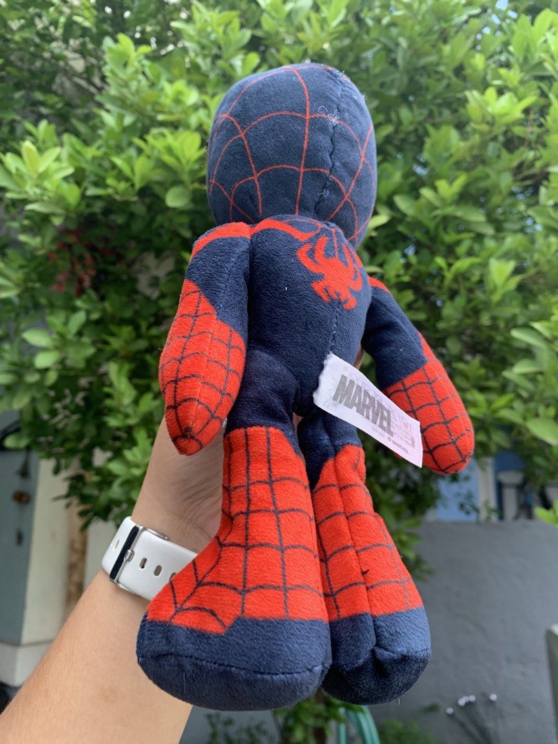 Marvel Spider-Man Miles Morales Plush Toy (Category: Plushies & Soft Toys) located in Imus. Submitted by plushfinds (Listing ID 1453409996, Image 2). Description: - Miles Morales Spider-Man plush toy - Features classic red and blue suit with web details - Authentic Marvel branded tag attached .
