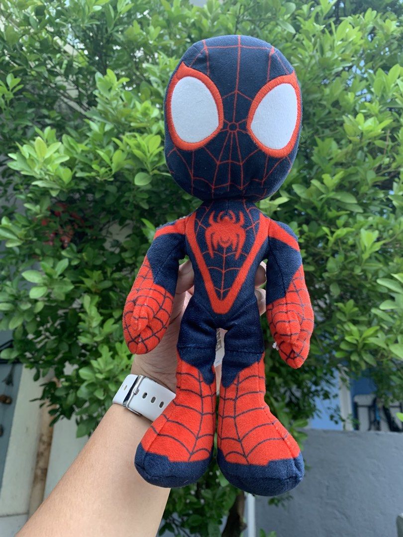 Marvel Spider-Man Miles Morales Plush Toy (Category: Plushies & Soft Toys) located in Imus. Submitted by plushfinds (Listing ID 1453409996, Image 1). Description: - Miles Morales Spider-Man plush toy - Features classic red and blue suit with web details - Authentic Marvel branded tag attached .