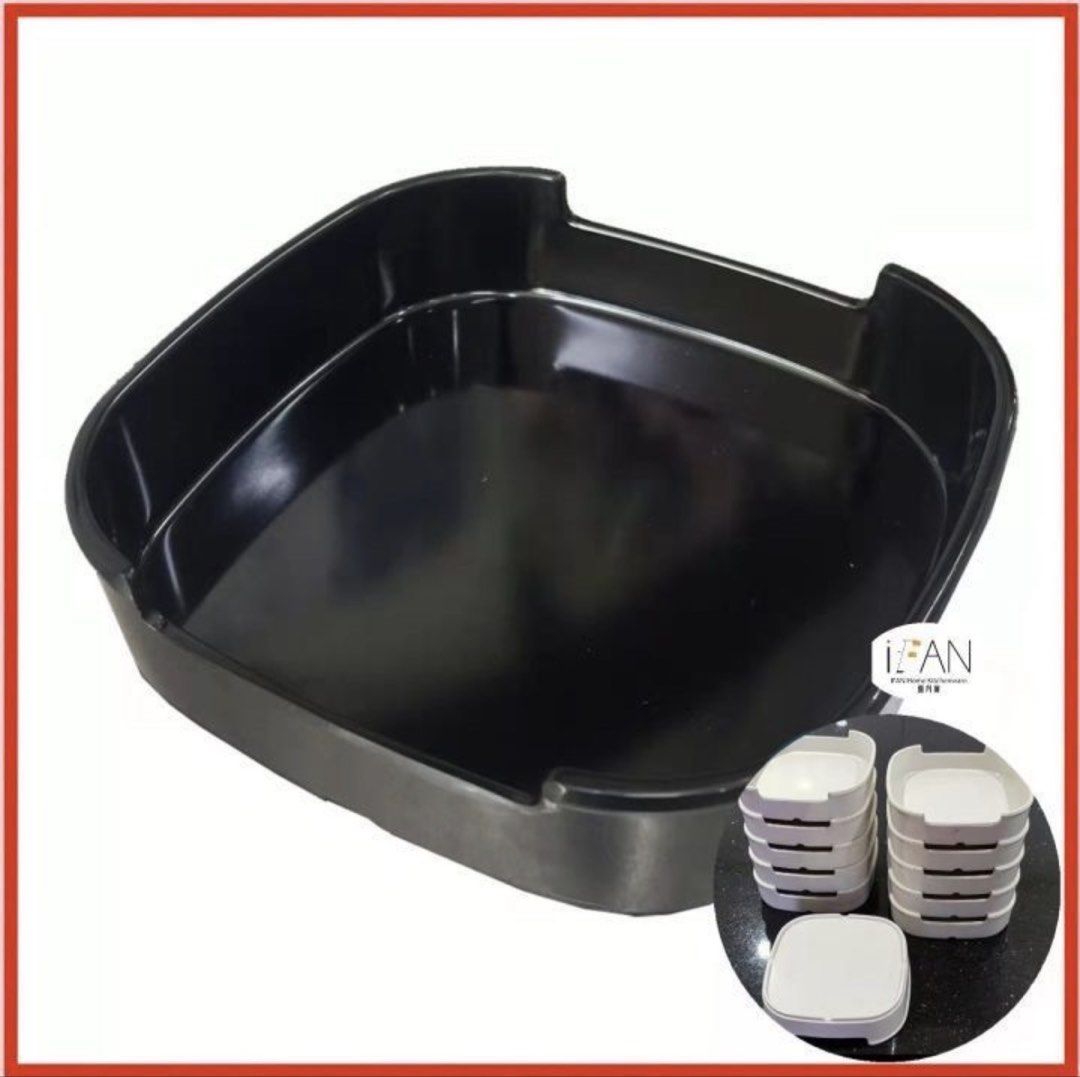 Melamine stackable plates (Category: Other Kitchenware & Tableware) located in Singapore. Submitted by _yeokm (Listing ID 1453307905, Image 1). Description: Have 564pcs 2 types, one rounded corner and another squarish. $200for all, self collect only. Take all one shot please. Melamine black mookata hotpot stackable plates.