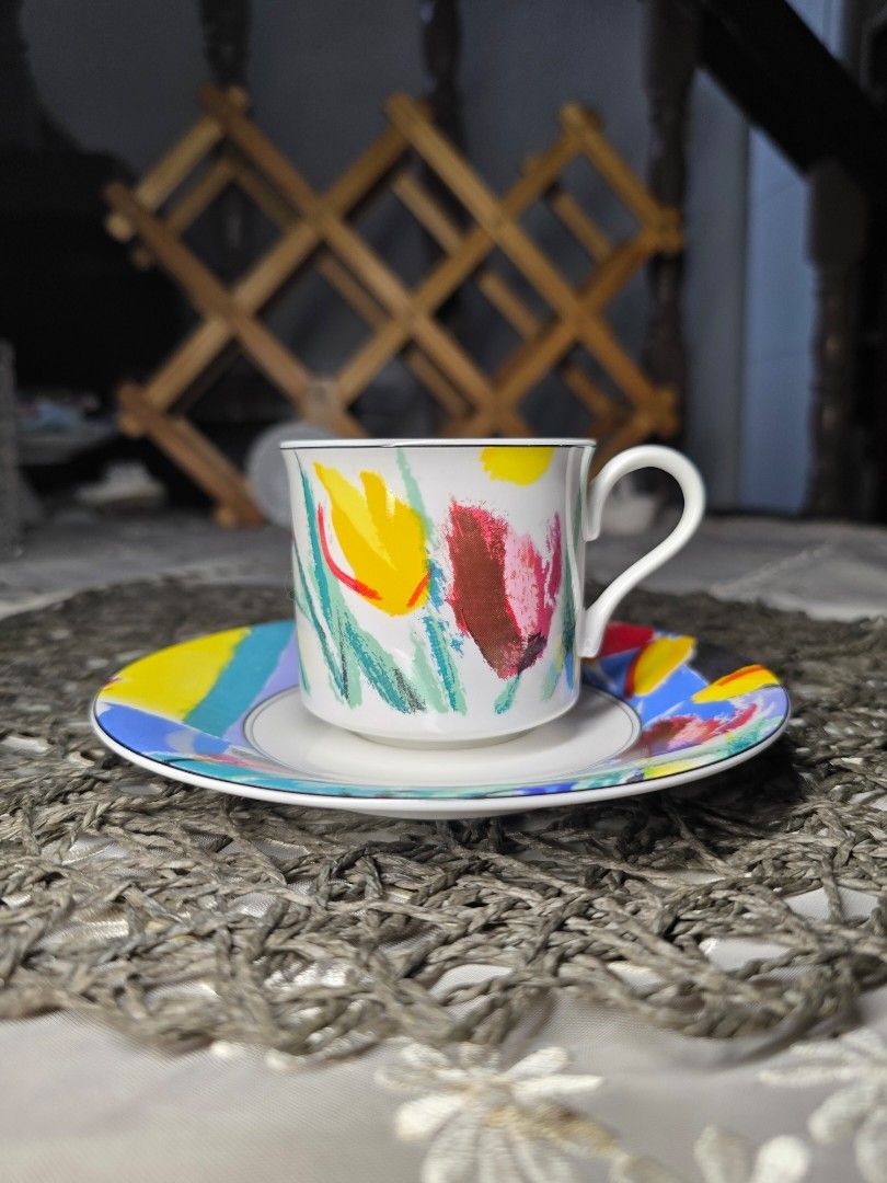 Mikasa Maxima Spring Bloom Cup and Saucer Set Duo (Category: Coffee & Tea Tableware) located in Zamboanga. Submitted by lunavinum (Listing ID 1453339956, Image 1). Description: - Approx Meas: cup 3x2.5, saucer 6 inches - Beautiful Mikasa Maxima cup and saucer set - Features the vibrant Spring Bloom floral pattern - Made from super strong fine china - Ideal for morning coffee or afternoon tea - Adds a pop of color to your kitchenware - Makes a won