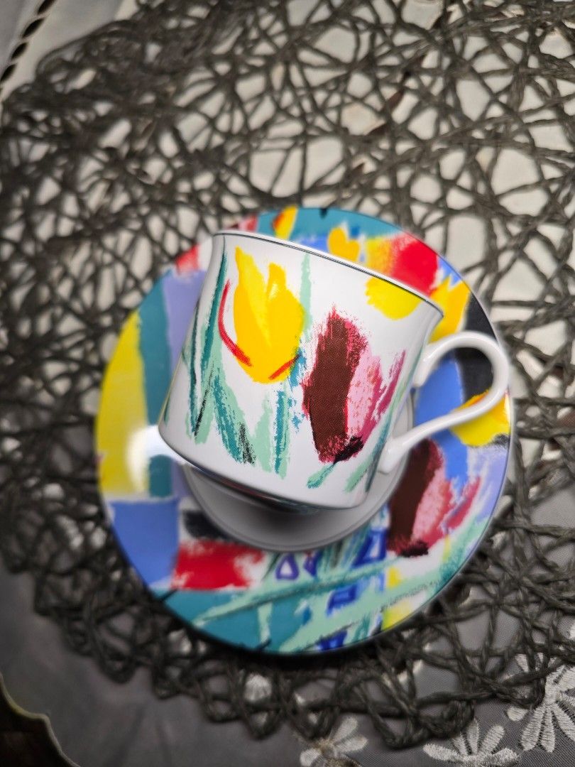 Mikasa Maxima Spring Bloom Cup and Saucer Set Duo (Category: Coffee & Tea Tableware) located in Zamboanga. Submitted by lunavinum (Listing ID 1453339956, Image 2). Description: - Approx Meas: cup 3x2.5, saucer 6 inches - Beautiful Mikasa Maxima cup and saucer set - Features the vibrant Spring Bloom floral pattern - Made from super strong fine china - Ideal for morning coffee or afternoon tea - Adds a pop of color to your kitchenware - Makes a won
