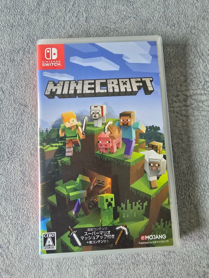 Minecraft (switch) (Category: Nintendo) located in Singapore. Submitted by kinochri (Listing ID 1453294860, Image 1). Description: - Minecraft game for Nintendo Switch - Physical game cartridge - Suitable for all ages - Compatible with Nintendo Switch, Switch Lite, and Switch OLED Model - Playable in English.