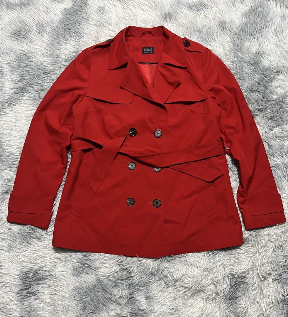 M&S Collection Double Breasted Trench Coat (Category: Coats, Jackets and Outerwear) located in Sasmuan (Sexmoan). Submitted by winterclothes.ph (Listing ID 1453260730, Image 1). Description: M&S Collection Double Breasted Trench Coat Eur 38 on tag Width 19 Length 28 Excellent Condition .
