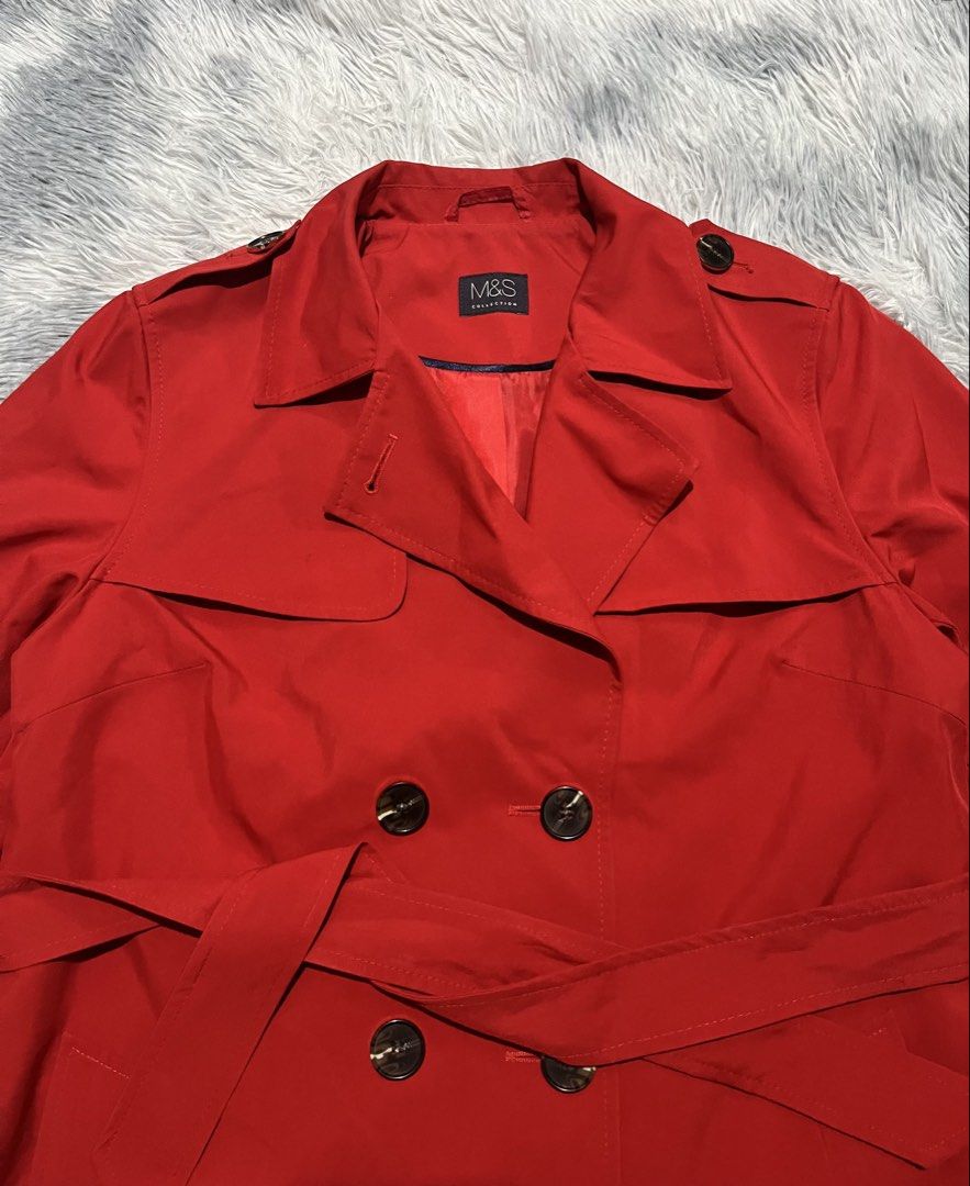 M&S Collection Double Breasted Trench Coat (Category: Coats, Jackets and Outerwear) located in Sasmuan (Sexmoan). Submitted by winterclothes.ph (Listing ID 1453260730, Image 2). Description: M&S Collection Double Breasted Trench Coat Eur 38 on tag Width 19 Length 28 Excellent Condition .