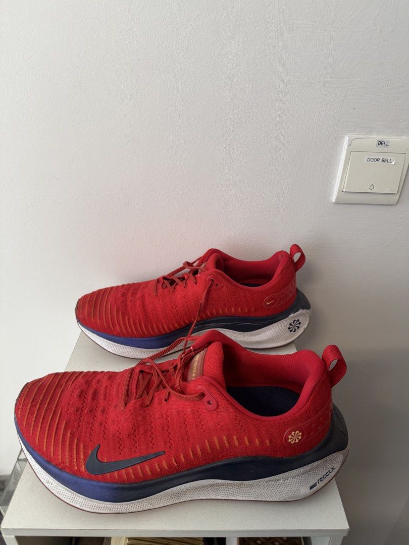 Nike ReactX Infinity Run 4 (Category: Sneakers) located in Singapore. Submitted by tmmashwin (Listing ID 1453347639, Image 3). Description: Nike ReactX Infinity Run 4 Colour - University red Size - UK 10.5 Width - Extra wide..