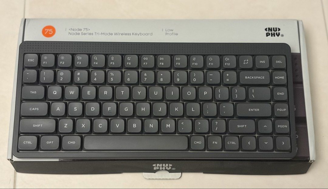 Nuphy Node 75 Blush (Category: Computer Keyboard) located in Singapore. Submitted by wzw18 (Listing ID 1453268016, Image 3). Description: Silent mechanical keyboard. Silent enough for for office usage..